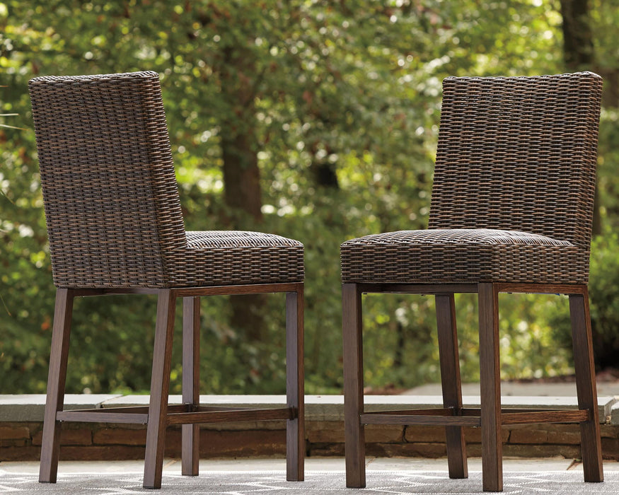 Paradise Trail - Barstool (Set of 2) - Medium Brown Signature Design by Ashley®