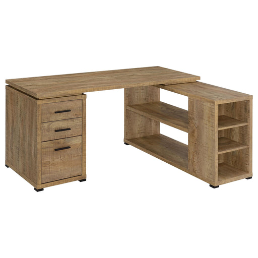 Caelum - L - Shaped Computer Desk With 3 Drawers - Mango Color Furniture Max