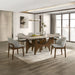 Oleia - Side Chair (Set of 2) - Chenille & Walnut ACME