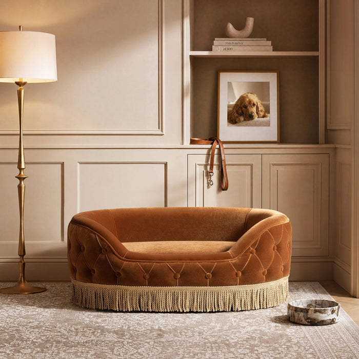 Monroe - Dog Sofa Bed - Burnt Orange Jennifer Taylor Home