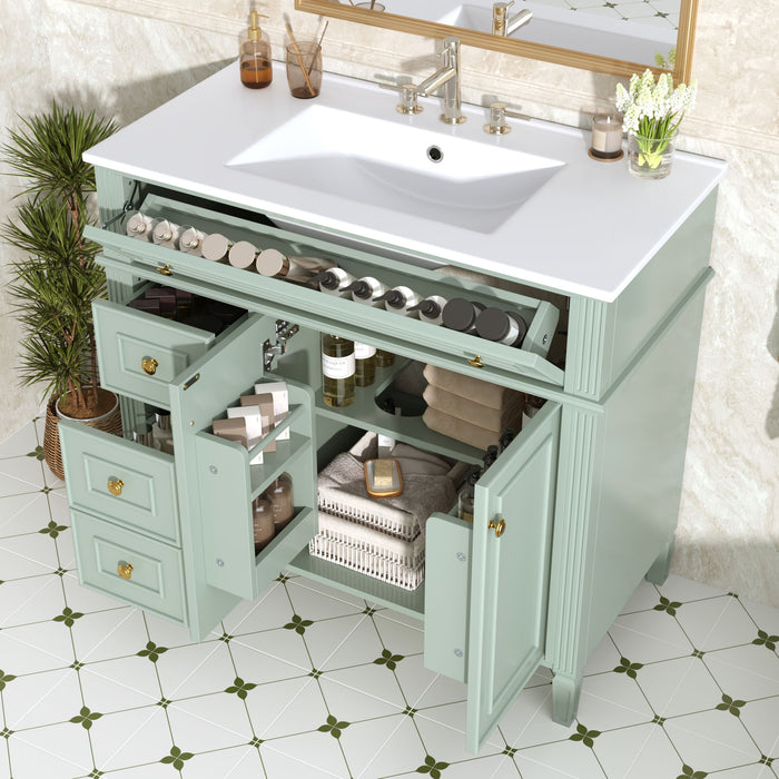 Bathroom Vanity With Sink, 3 Drawers & 2 Doors Hearth and Haven