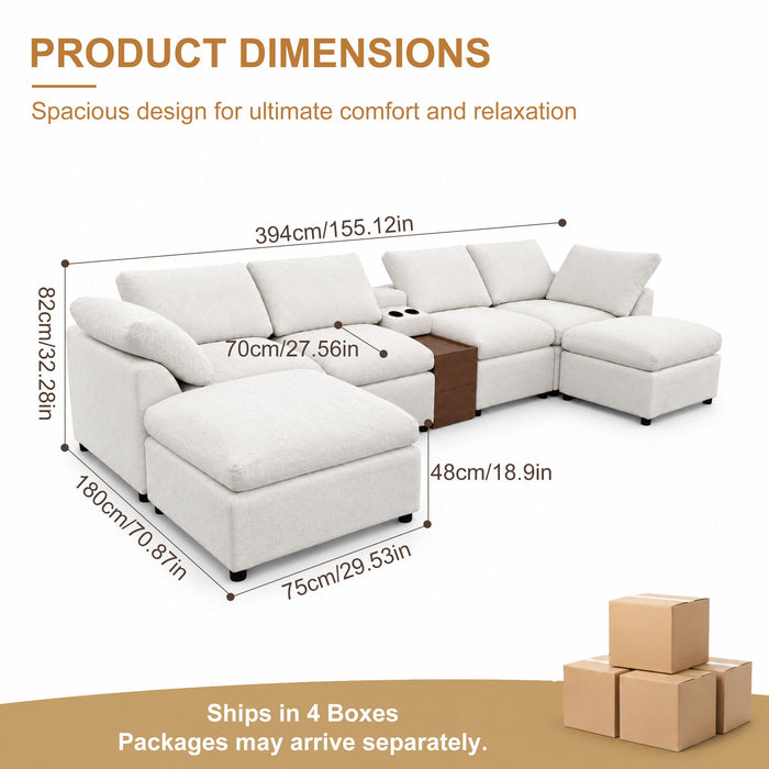 Modular Cloud Couch With Storage Console Home Essentials