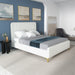 Valery - Queen Size Platform Bed - Cream Ashcroft Furniture