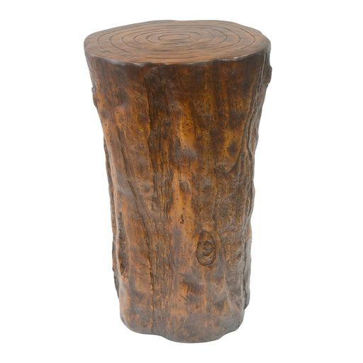 Tree Stump Side Table, Indoor / Outdoor Use - Antique Brown Noble House