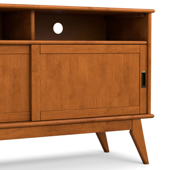 Draper - Handcrafted Mid Century Low TV Media Stand Simpli-Home