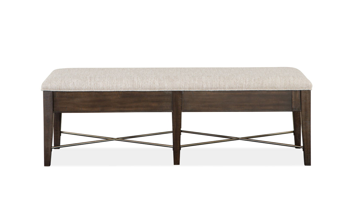 Westley Falls - Bench With Upholstered Seat - Graphite Magnussen Furniture