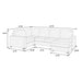 Sectional With RAF Chaise, Armless Loveseat & LAF 1 Arm Chair Home Essentials