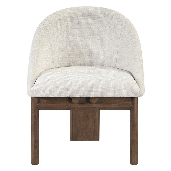 Ouida - Side Chair (Set of 2) - Beige Linen & Brown ACME