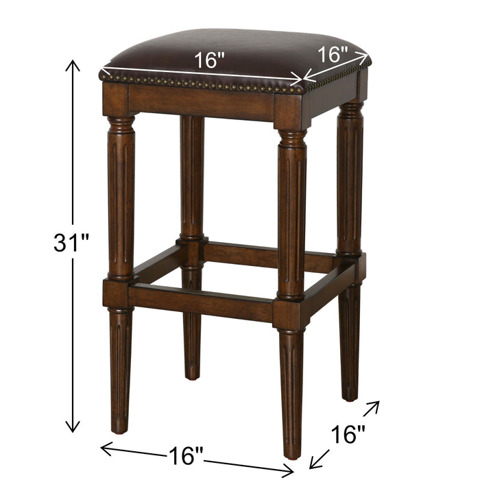 Square Stool With Upholstered Seat Home Essentials