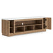 Camdill - XL TV Stand With Fireplace Option - Light Brown Signature Design by Ashley®