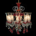 Michael Amini Lighting - Winter Palace 8-Light Traditional Crystal Chandelier - Ruby Red / Pearl Silver Michael Amini