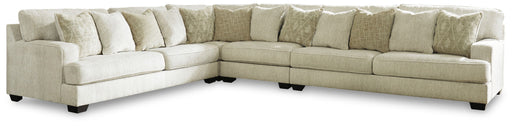 Rawcliffe - Left Arm Facing Sofa 4 Pc Sectional - Parchment Signature Design by Ashley®
