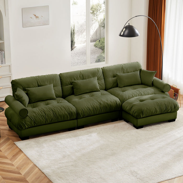 Super Comfort Oversized Modular Sectional Sofa With Movable Ottoman Home Essentials