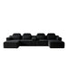 U-Shaped Sectional Sofa With Chaise Lounge And Cup Holders Home Essentials