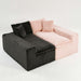 Multifunctional Sofa Pink Black, Fits 4 People Home Essentials