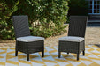 Beachcroft - Side Chair With Cushion (Set of 2) - Black / Light Gray Signature Design by Ashley®
