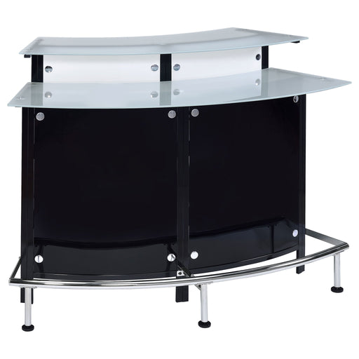 Keystone - Home Bar With Stemware & Wine Storage - Black Furniture Max