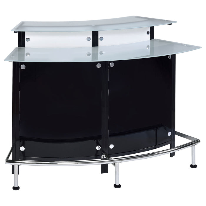 Keystone - Home Bar With Stemware & Wine Storage - Black Furniture Max