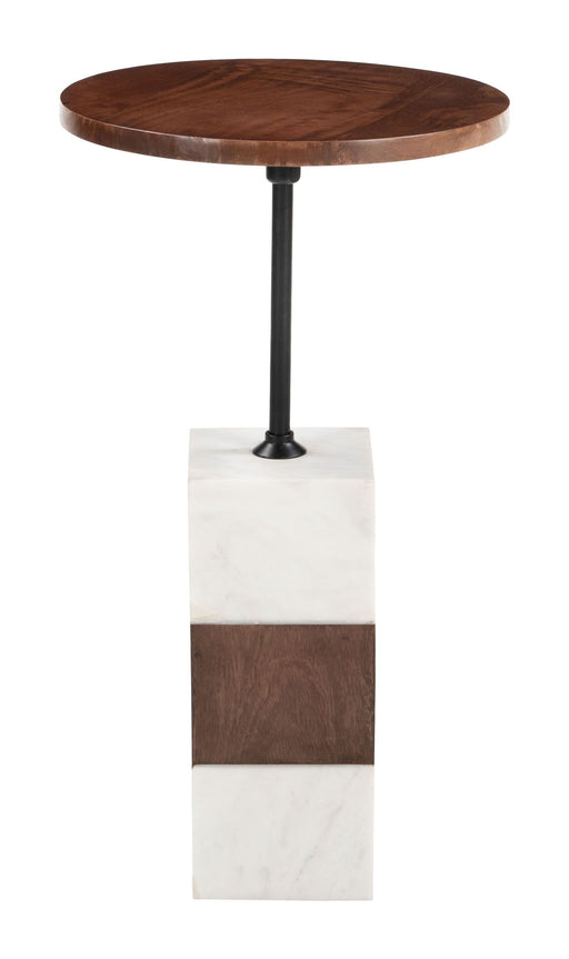 Stuk - Side Table - Brown / White Zuo Modern