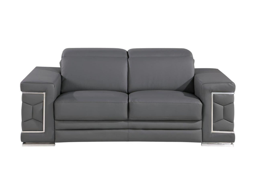 Genuine Love Seat Leather - Silver / Gray