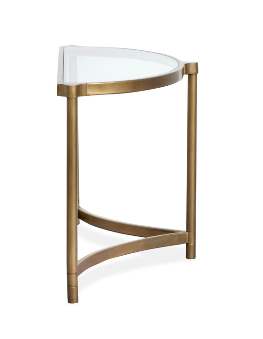 Cassidy - Demilune Sofa Table - Aged Brass And Volakas Classic Magnussen Furniture