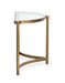 Cassidy - Demilune Sofa Table - Aged Brass And Volakas Classic Magnussen Furniture