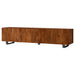 Harper - TV Stand Media Console With Curved Doors - Brown Furniture Max