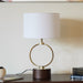 Bedroom Table Lamp With Circular Design - White Ashcroft Furniture