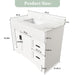 Bathroom Vanity Set, Fluted Cabinet, Soft Close Doors & Drawers - White Home Essentials