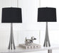 Diana - Contemporary Table Lamp (Set of 2) - Polished Nickel / Black Satin Lumi Source