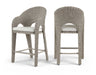 Seacrest - Olefin Water Resistant Fabric And Wicker Outdoor Patio Bar Stool Meridian Furniture