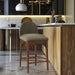 Waldorf - Boucle Stool With Brown Legs Meridian Furniture