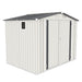 Outdoor Garden Storage Shed, Tool Shed With Pitched Roof Waterproof With 1 Window And 2 Lockable Door - White / Gray Daily Nest