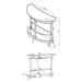 Strick - Freestanding Glass Top Home Bar Wine Cabinet - White Furniture Max