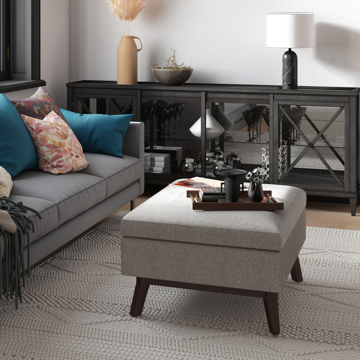 Owen - Upholstered Rectangular Storage Ottoman Simpli-Home
