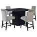 Shandra - 5 Piece Set With Counter Height Table And Stools - Black Furniture Max