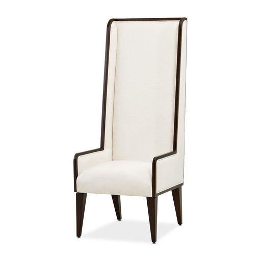 Belmont Place - Desk Chair - White / Dark Brown Michael Amini