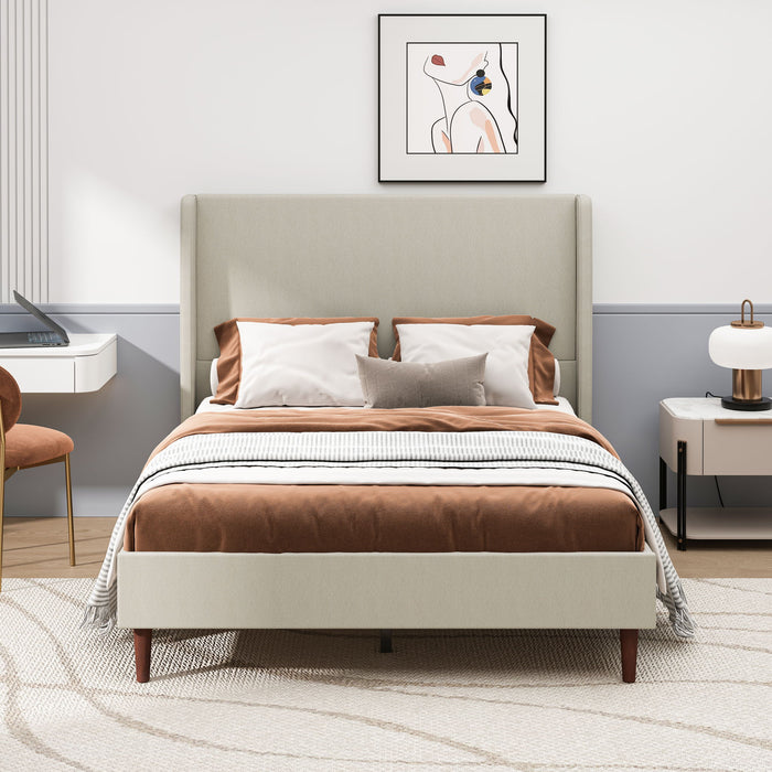 Upholstered Bed With High Headboard Design Home Essentials
