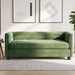 3 Seater Sofa Upholstery With Square Arms, Living Room Couch Noble House