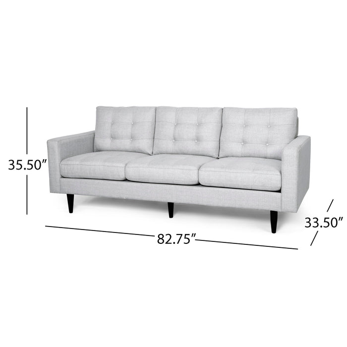 Jenny - Contemporary Tufted Fabric 3 Seater Sofa