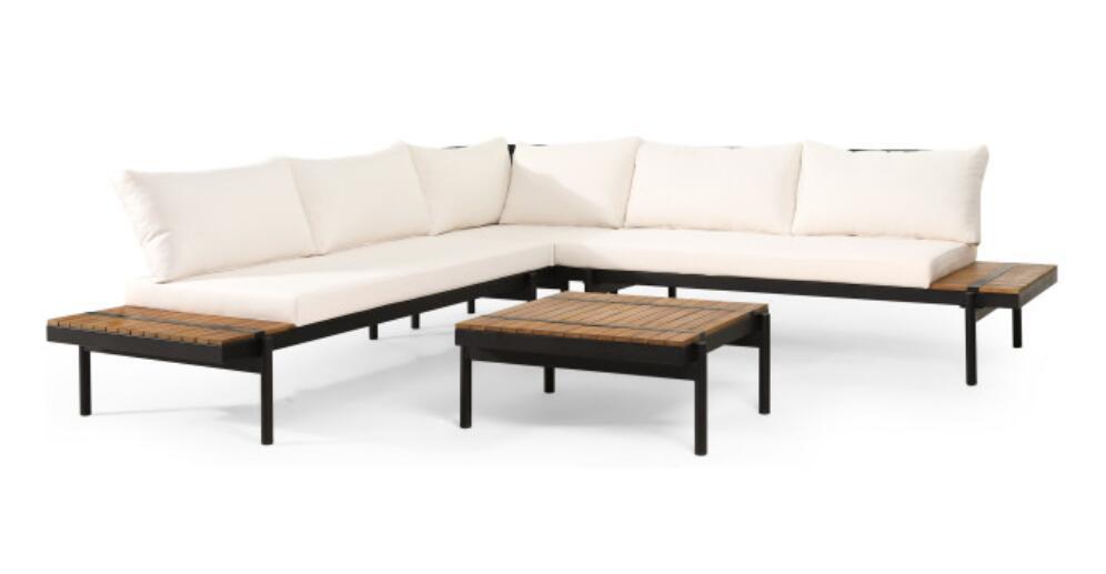 Theo 5 Seater Sectional Sofa Set With Cushions
