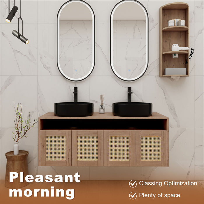 Bathroom Vanity & Art Sink And Storage Rack, Float Mounting Design Home Essentials