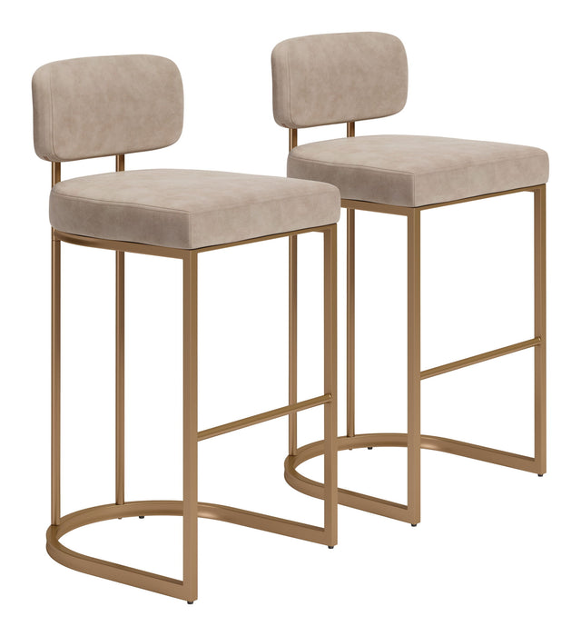 Velar - Barstool (Set of 2) Zuo Modern