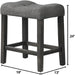 Transitional Style Counter Height Dining Stool With Footrest (Set of 2) Home Essentials