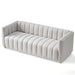 Vertical Channel Tuft Sofa For Apartment Lounge - Ivory US Pride