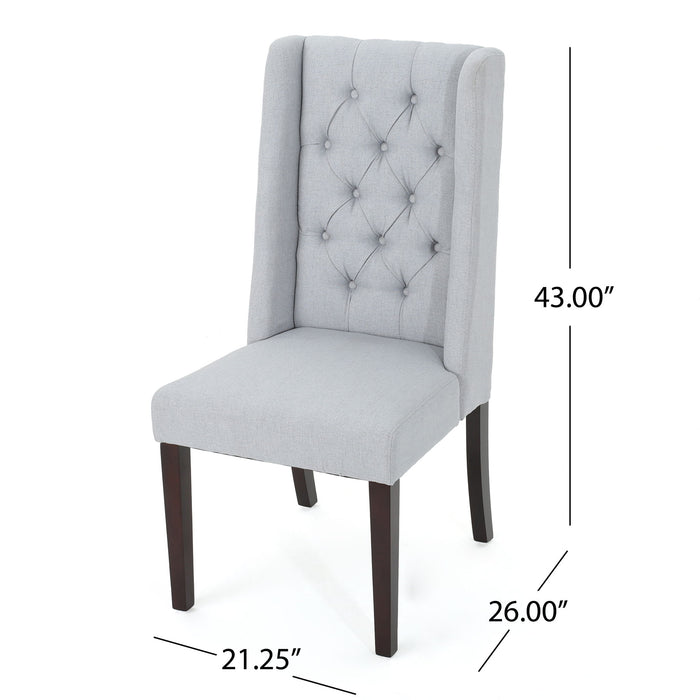 Sophisticated Tufted Dining Chair With High Back Design