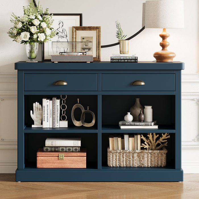Console Table With 2 Drawers And Open Shelves Hearth and Haven