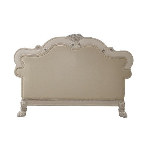 Dresden - Loveseat With 3 Pillows - Synthetic Leather & Bone White ACME
