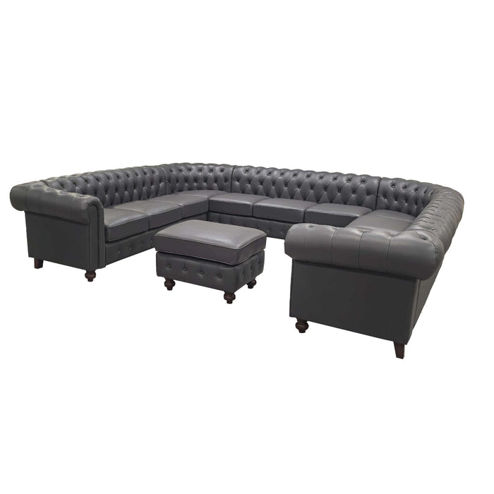 Chesterfield Vintage Style U - Shape Sectional Home Essentials