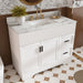 Bathroom Vanity Set, Fluted Cabinet, Soft Close Doors & Drawers, 3 Faucet Holes, Sink Included - White Home Essentials